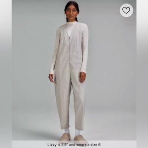 Lululemon Lab Woven Barrel Leg Jumpsuit (dark gray)